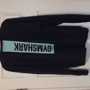 Gymshark Navy Sweatshirt with Bold Teal Logo Medium Crew Neck Sweater